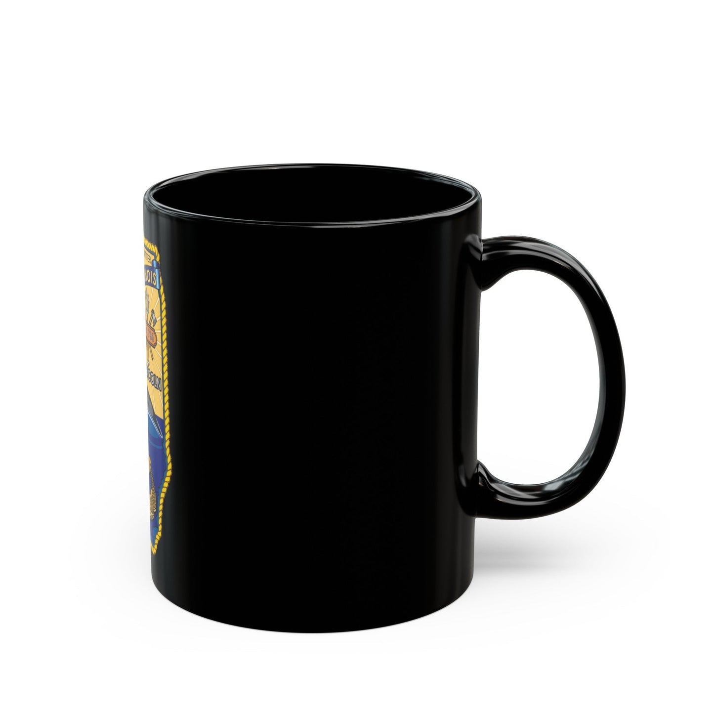 USS Illinois SSN 786 v2 (U.S. Navy) Black Coffee Mug-The Sticker Space