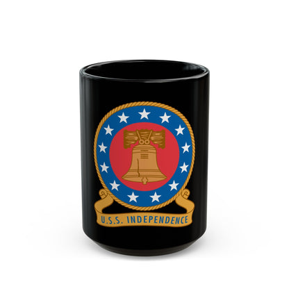 USS Independence (U.S. Navy) Black Coffee Mug-15oz-The Sticker Space