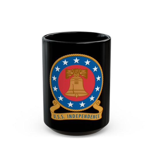 USS Independence (U.S. Navy) Black Coffee Mug-15oz-The Sticker Space