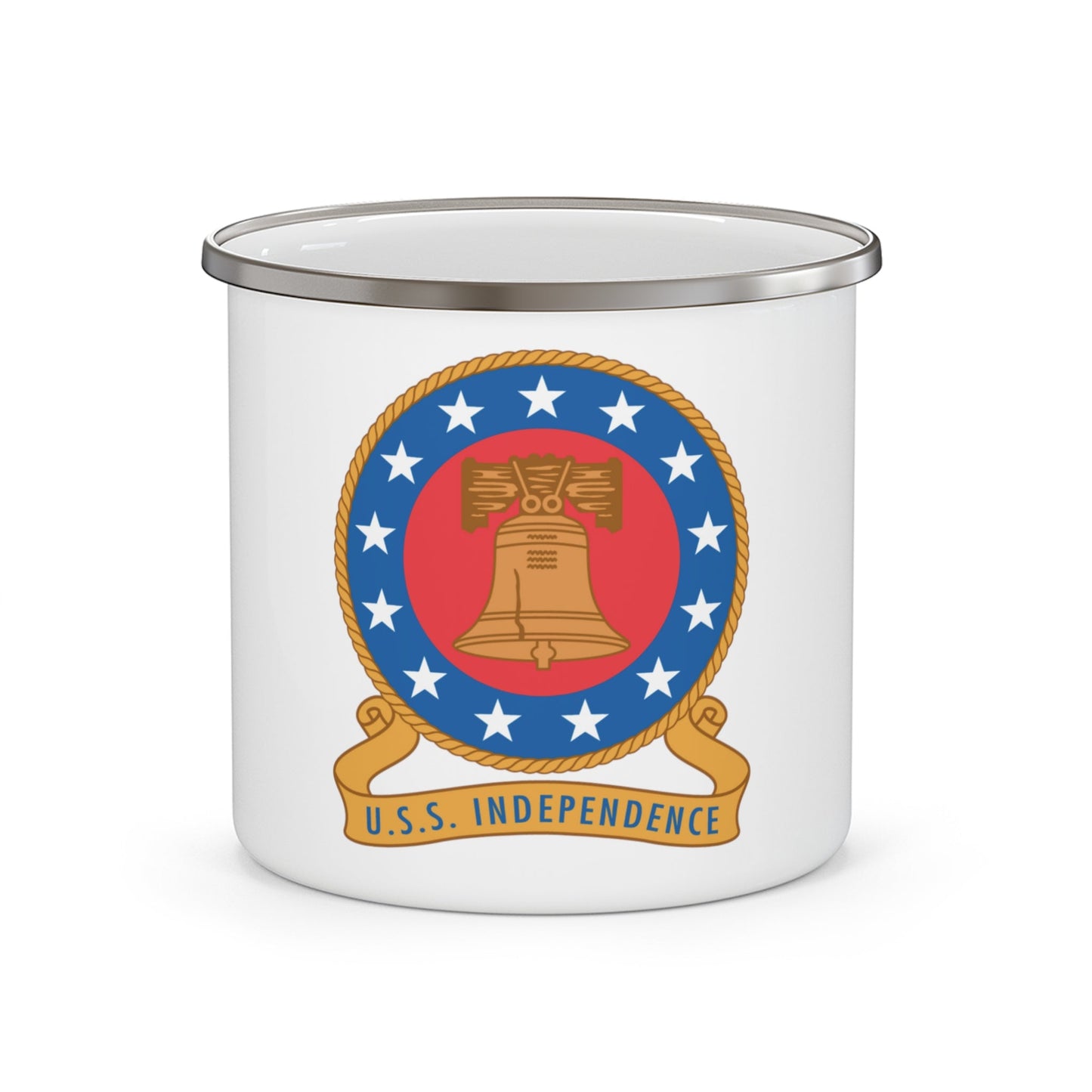 USS Independence (U.S. Navy) Enamel Mug 12oz-12oz-The Sticker Space