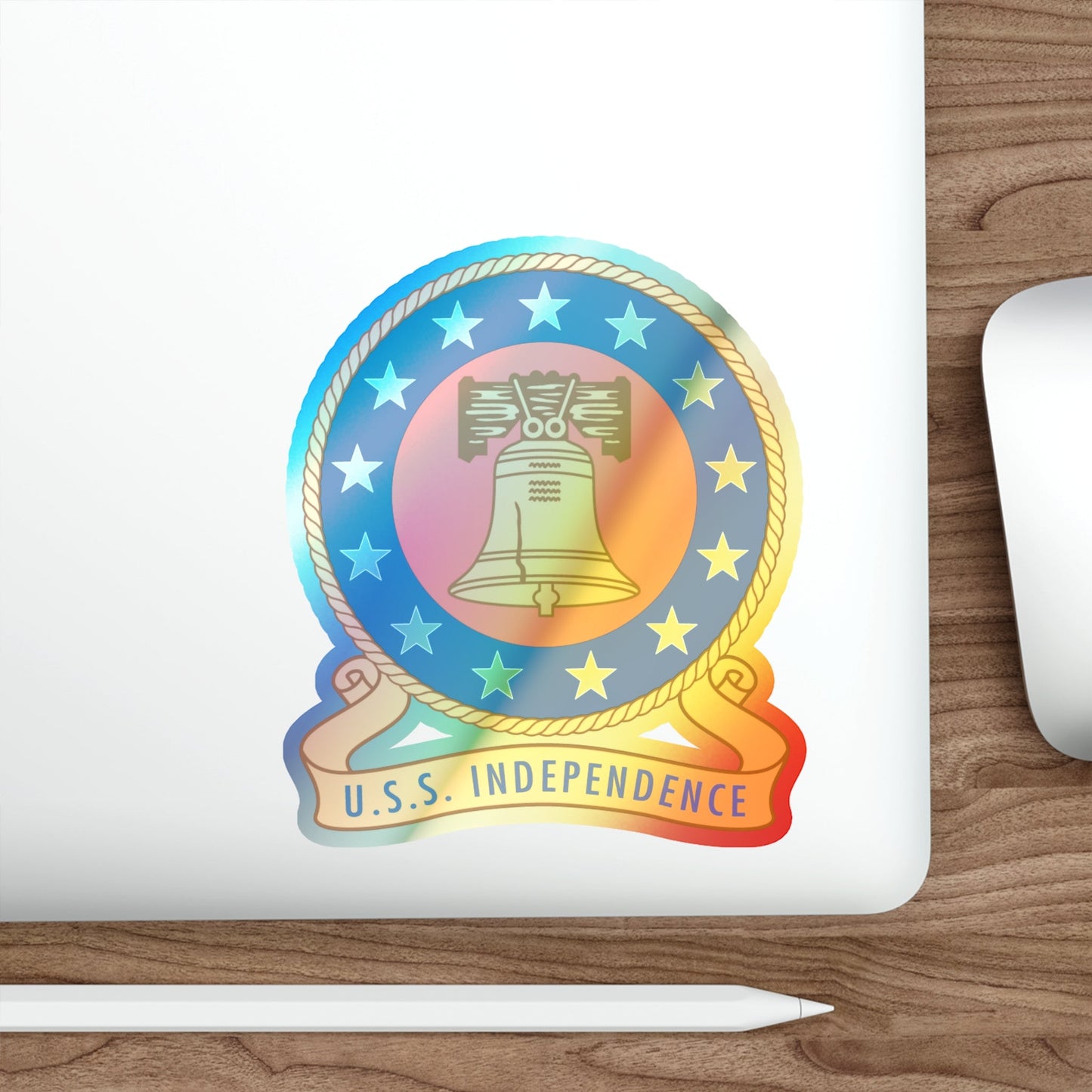 USS Independence (U.S. Navy) Holographic STICKER Die-Cut Vinyl Decal-The Sticker Space