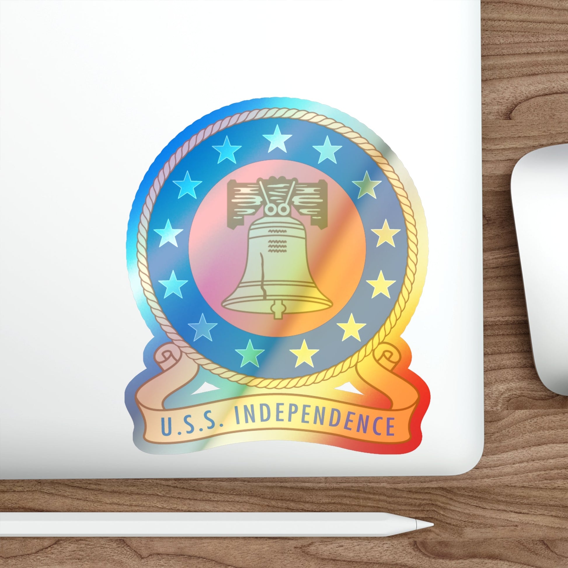 USS Independence (U.S. Navy) Holographic STICKER Die-Cut Vinyl Decal-The Sticker Space