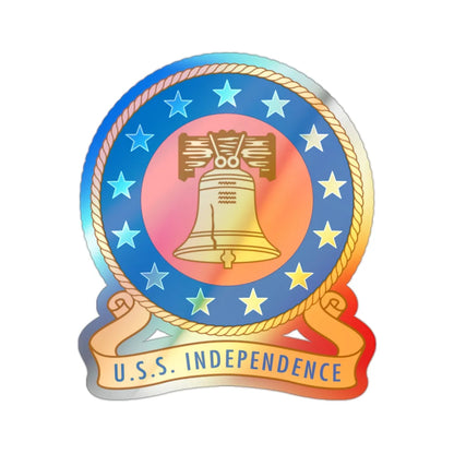 USS Independence (U.S. Navy) Holographic STICKER Die-Cut Vinyl Decal 2 Inch Holographic - The Sticker Space
