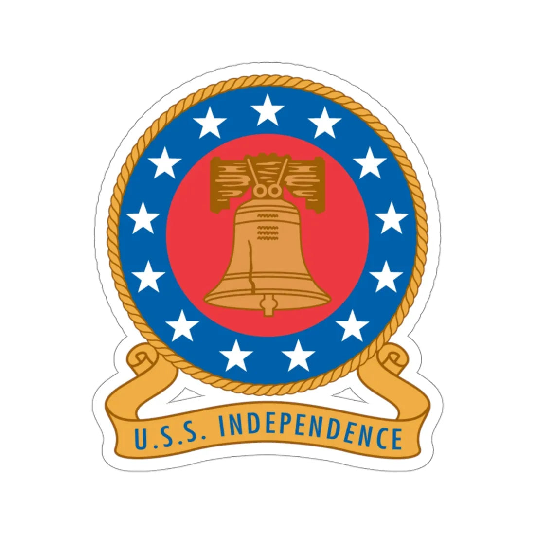 USS Independence (U.S. Navy) STICKER Vinyl Die-Cut Decal 3 Inch - The Sticker Space