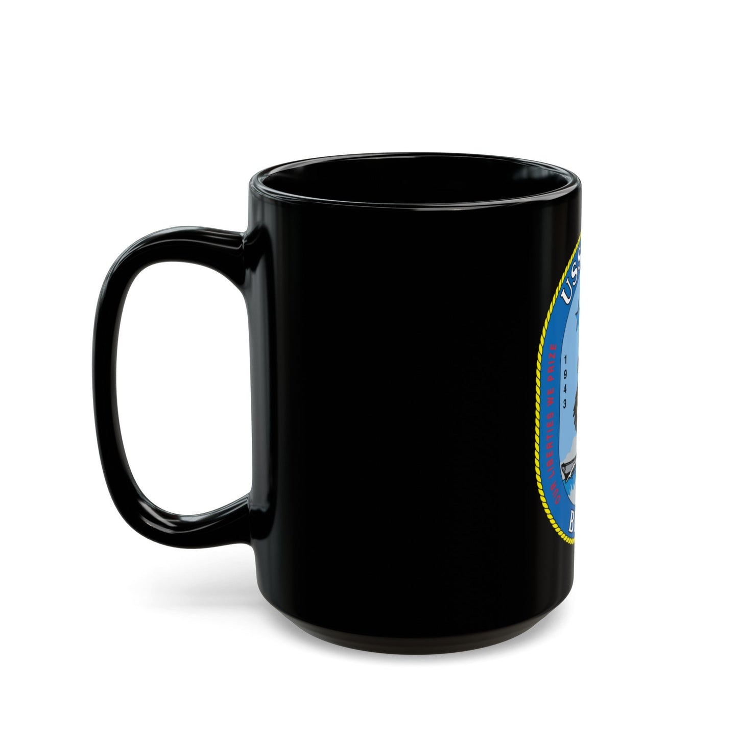 USS Iowa BB 61 (U.S. Navy) Black Coffee Mug-The Sticker Space