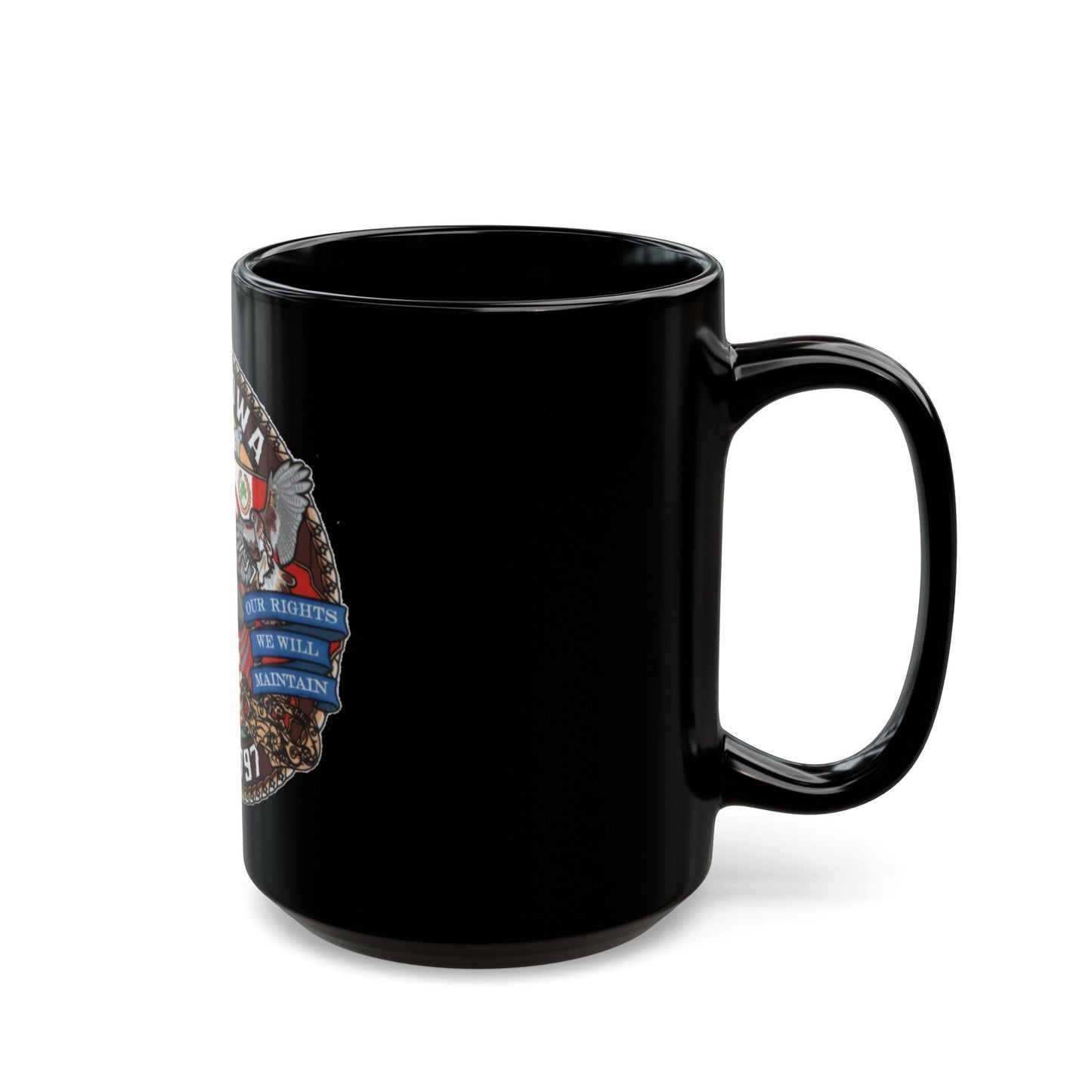 USS IOWA SSN 797 (U.S. Navy) Black Coffee Mug-The Sticker Space