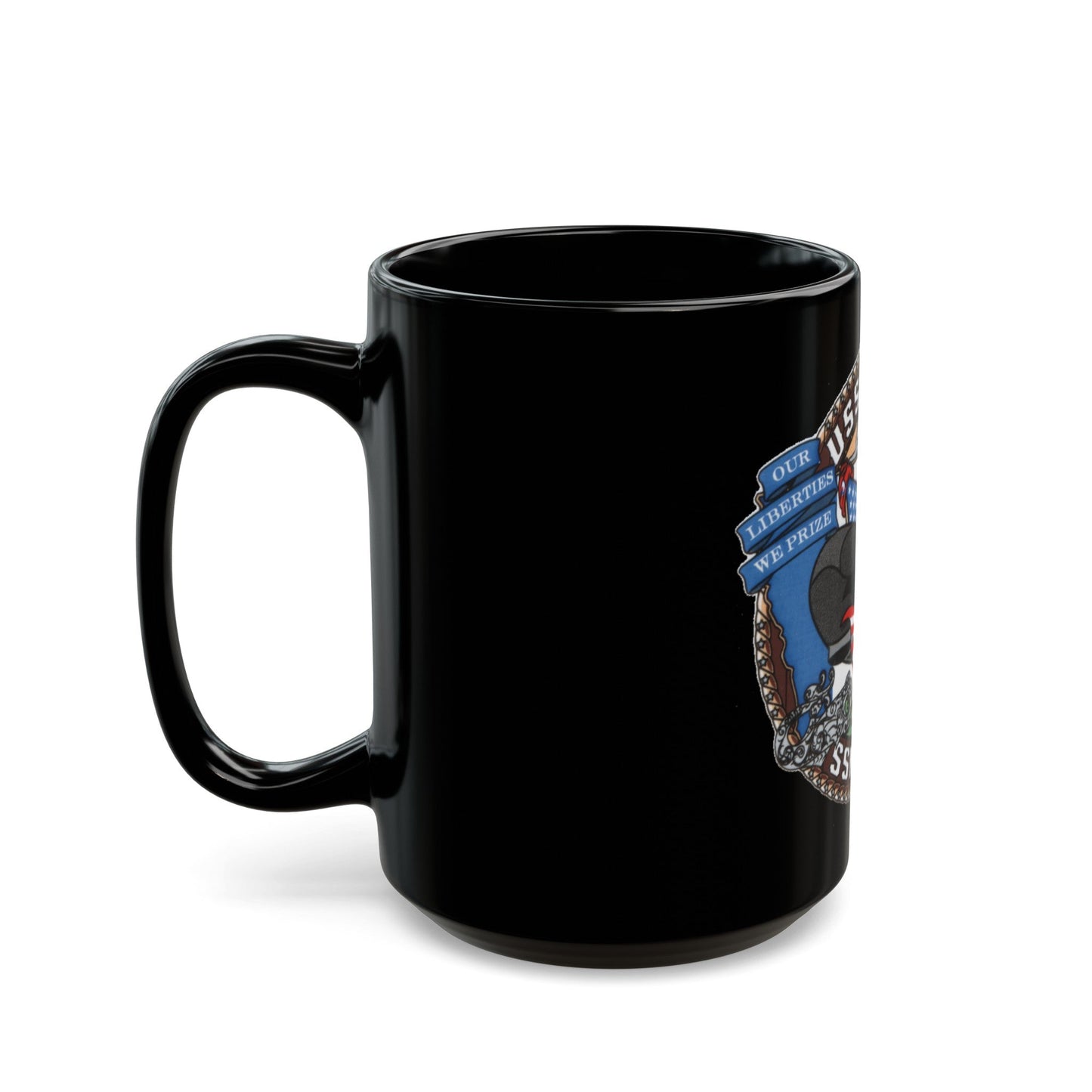 USS IOWA SSN 797 (U.S. Navy) Black Coffee Mug-The Sticker Space