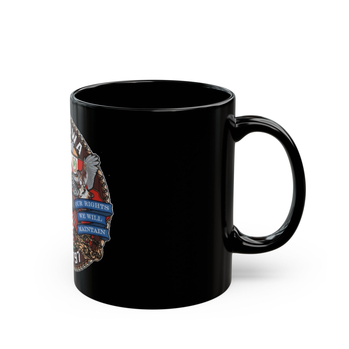 USS IOWA SSN 797 (U.S. Navy) Black Coffee Mug-The Sticker Space