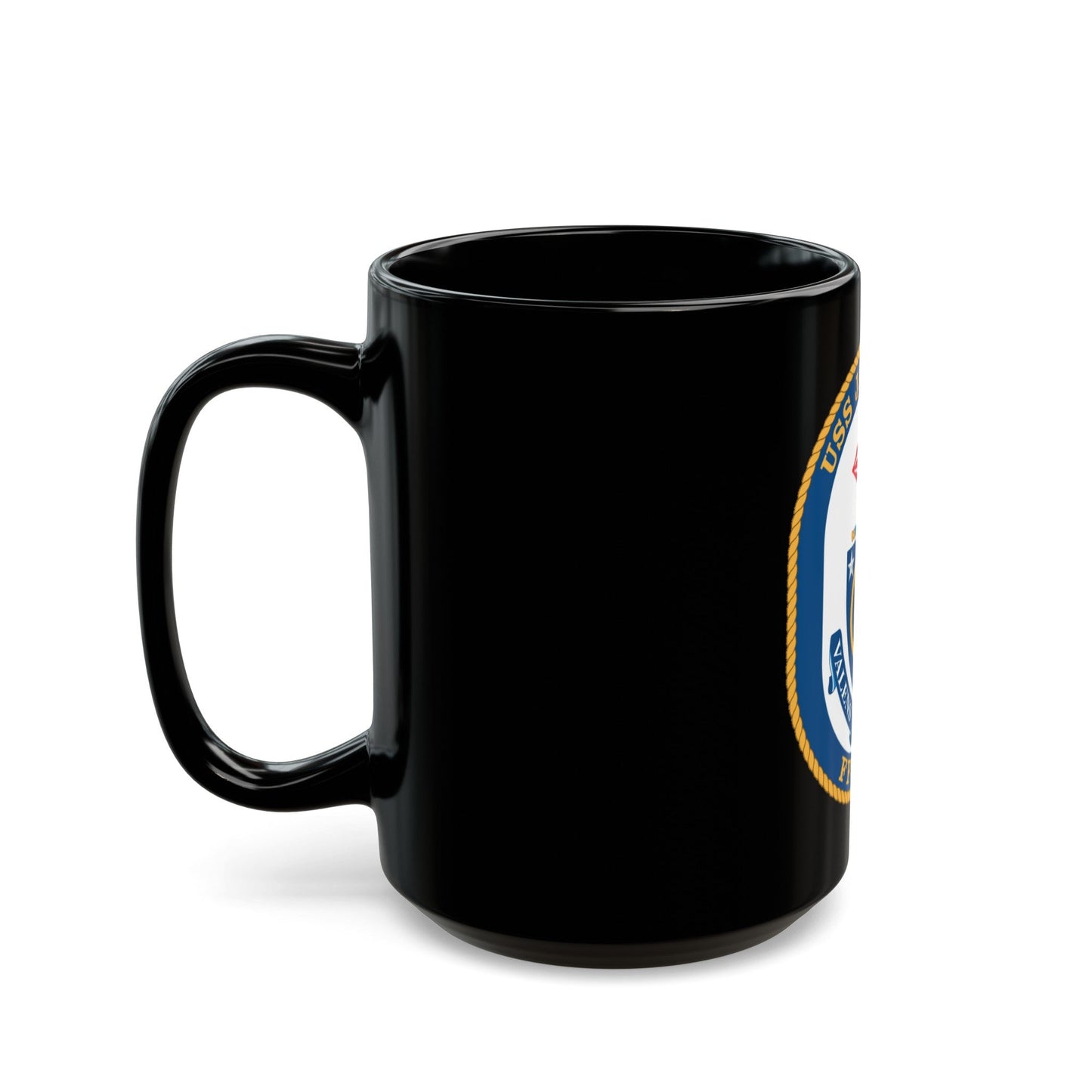 USS Jarrett FFG 33 (U.S. Navy) Black Coffee Mug-The Sticker Space