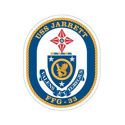 USS Jarrett FFG 33 (U.S. Navy) STICKER Vinyl Die-Cut Decal-4 Inch-The Sticker Space