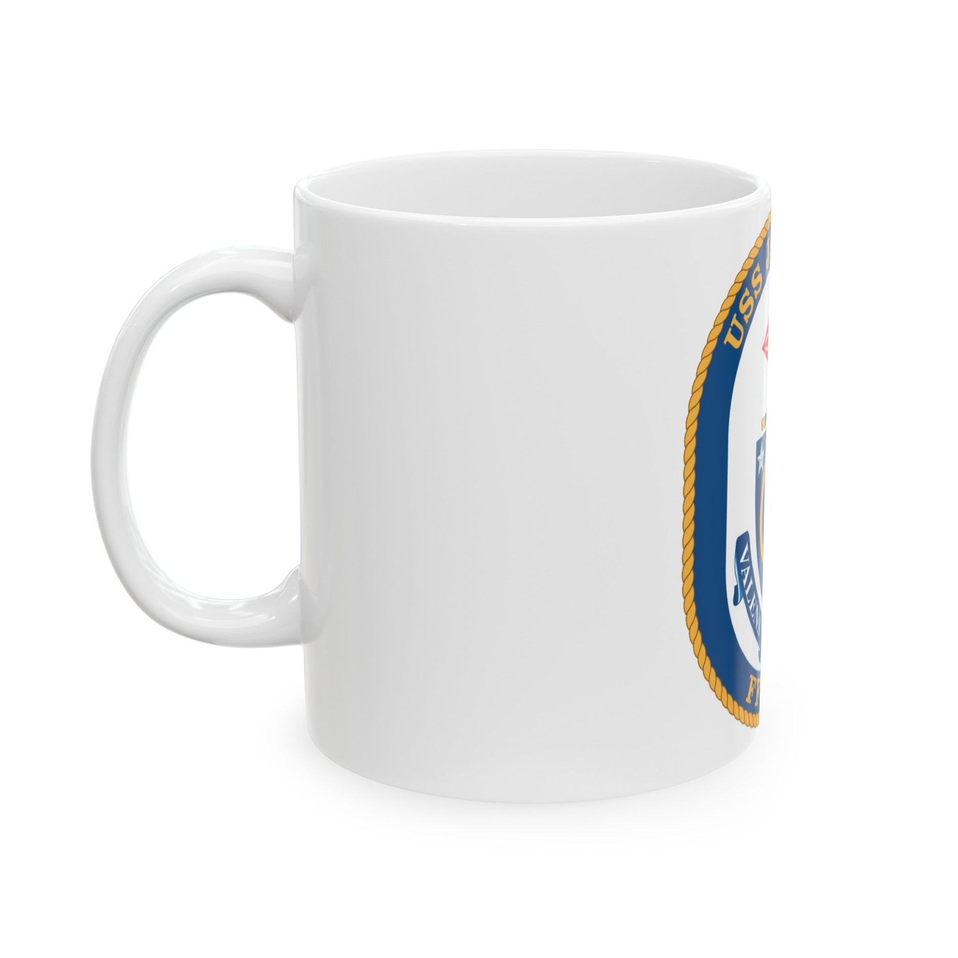 USS Jarrett FFG 33 (U.S. Navy) White Coffee Mug-The Sticker Space