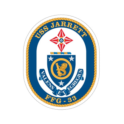 USS Jarrett FFG 33 (U.S. Navy) STICKER Vinyl Die-Cut Decal 3 Inch - The Sticker Space