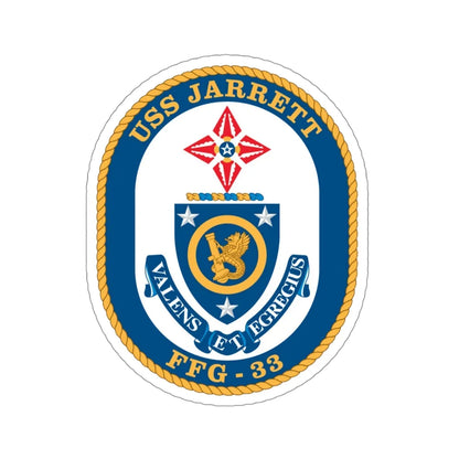 USS Jarrett FFG 33 (U.S. Navy) STICKER Vinyl Die-Cut Decal 4 Inch - The Sticker Space