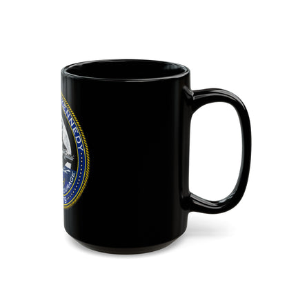 USS JOHN F KENNEDY CVN 79 (U.S. Navy) Black Coffee Mug-The Sticker Space