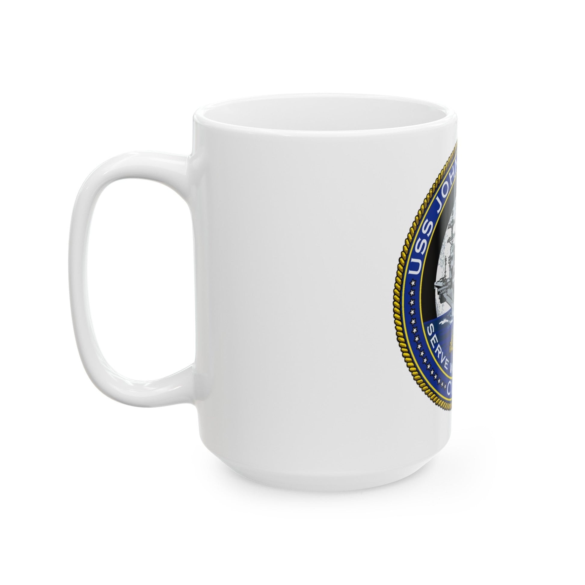 USS JOHN F KENNEDY CVN 79 (U.S. Navy) White Coffee Mug-The Sticker Space