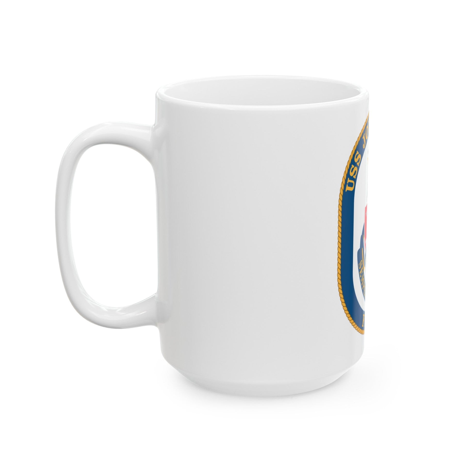 USS John L Hall FFG 32 (U.S. Navy) White Coffee Mug-The Sticker Space