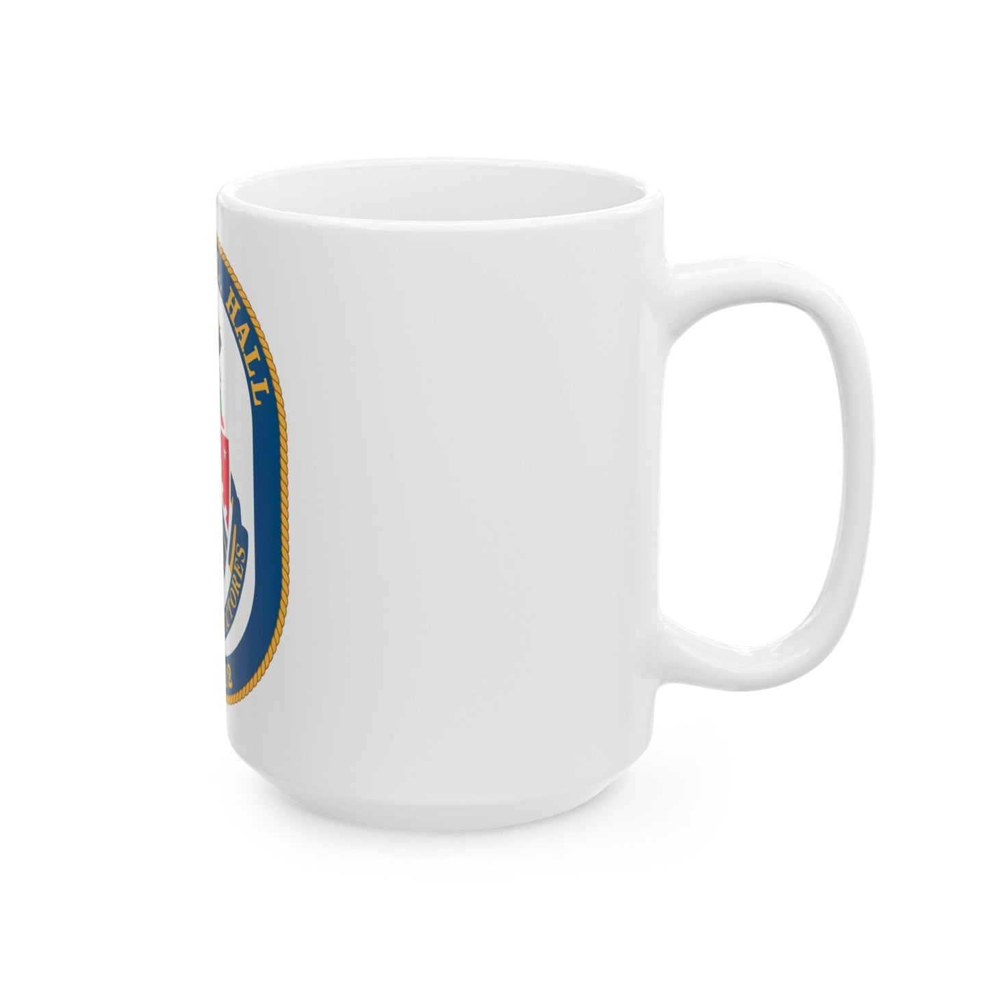 USS John L Hall FFG 32 (U.S. Navy) White Coffee Mug-The Sticker Space