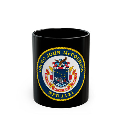 USS John McCormick WPC 1121 (U.S. Coast Guard) Black Coffee Mug-11oz-The Sticker Space