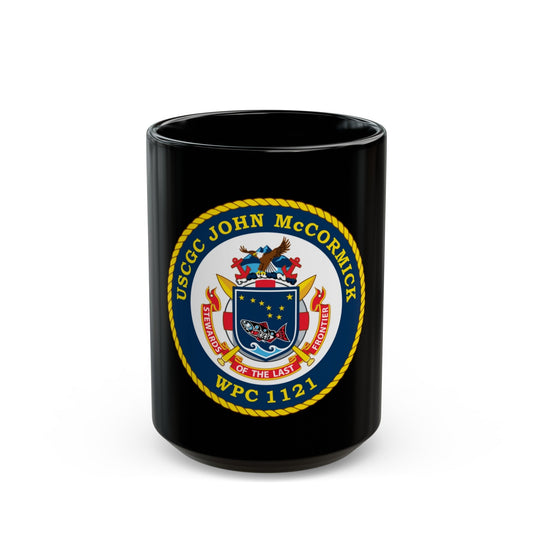 USS John McCormick WPC 1121 (U.S. Coast Guard) Black Coffee Mug-15oz-The Sticker Space