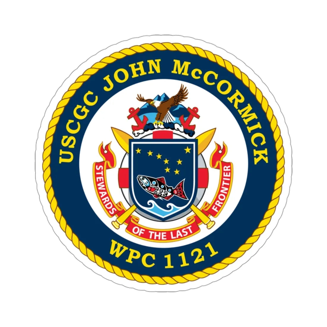USS John McCormick WPC 1121 (U.S. Coast Guard) STICKER Vinyl Die-Cut Decal 3 Inch - The Sticker Space