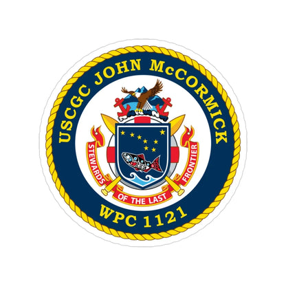 USS John McCormick WPC 1121 (U.S. Coast Guard) Transparent STICKER Die-Cut Vinyl Decal 3 Inch - The Sticker Space