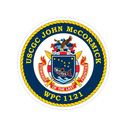 USS John McCormick WPC 1121 (U.S. Coast Guard) Transparent STICKER Die-Cut Vinyl Decal 4 Inch - The Sticker Space
