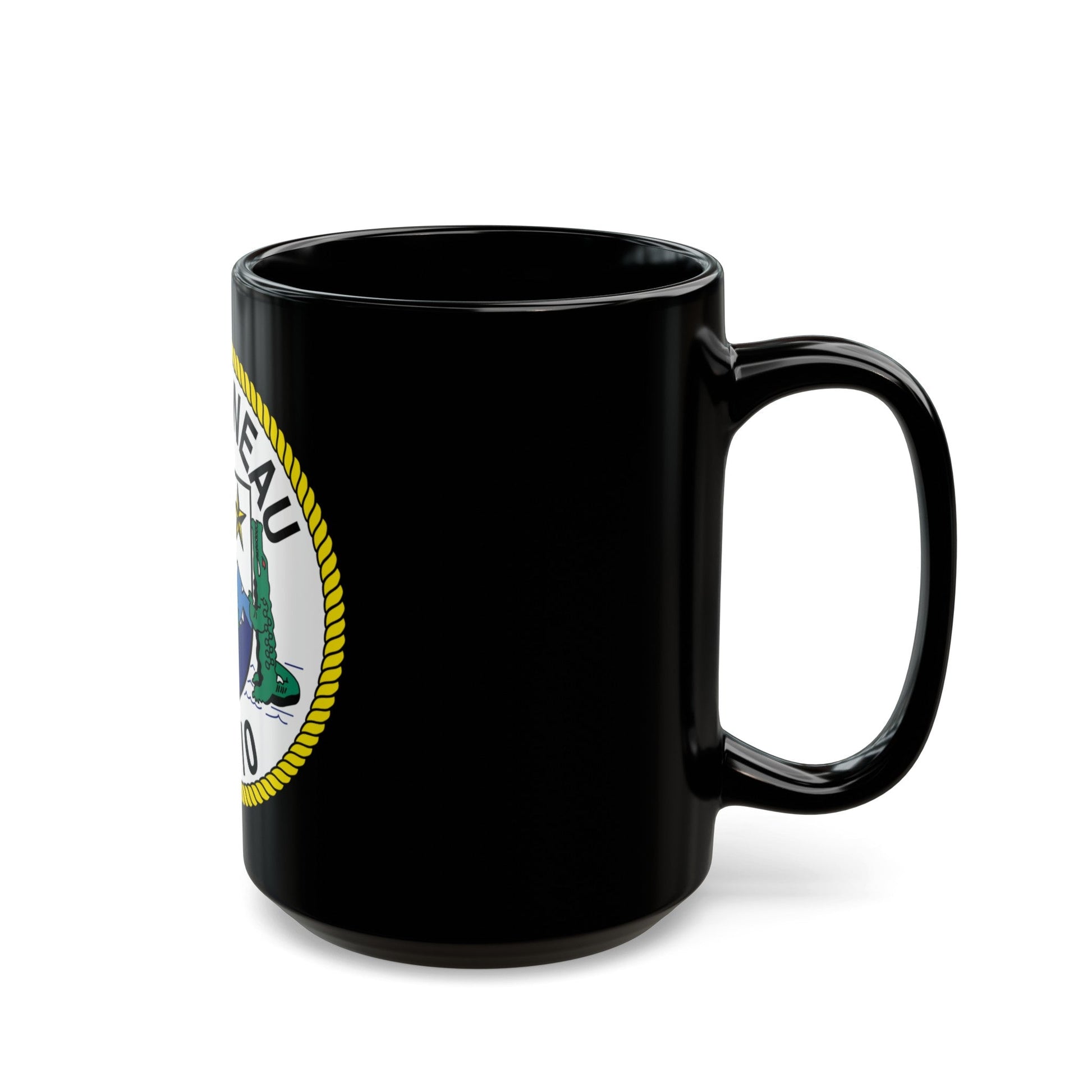 USS Juneau LPD 10 (U.S. Navy) Black Coffee Mug-The Sticker Space