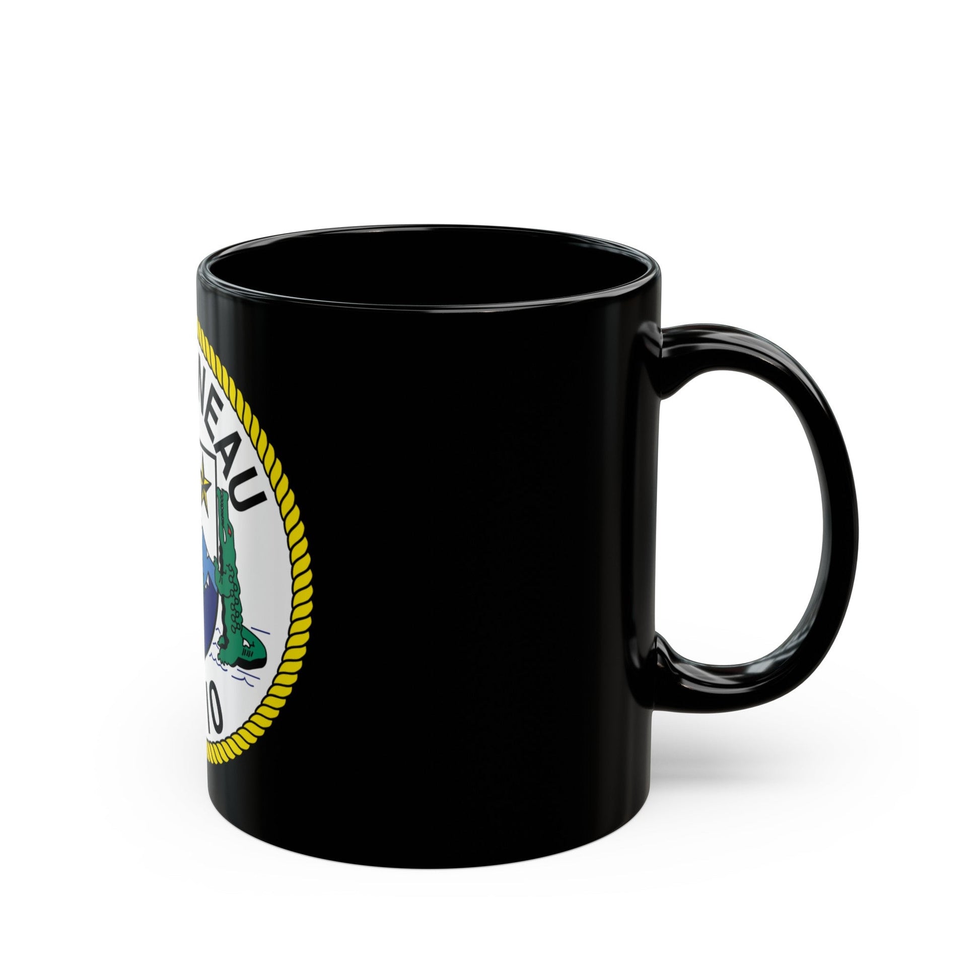 USS Juneau LPD 10 (U.S. Navy) Black Coffee Mug-The Sticker Space