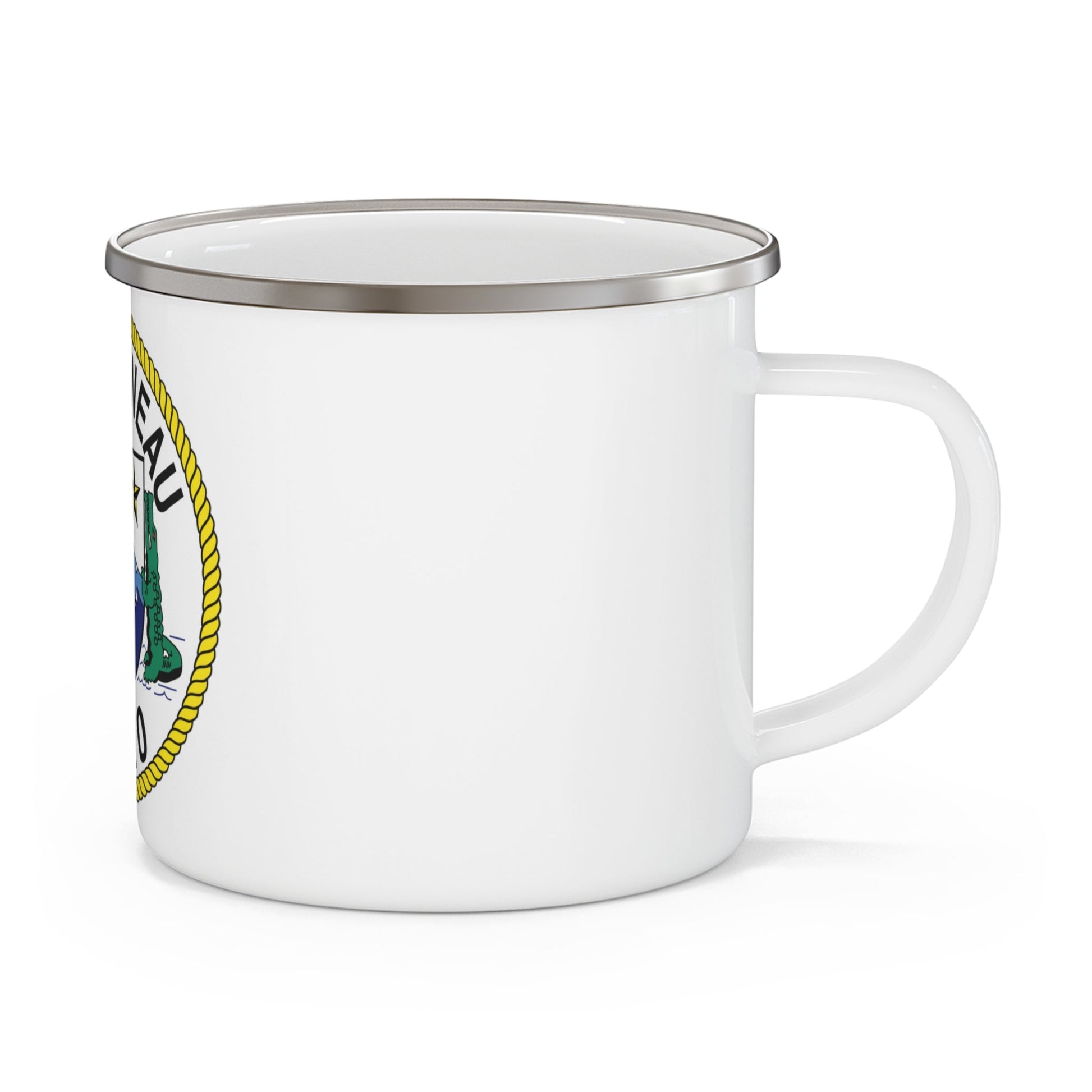 USS Juneau LPD 10 (U.S. Navy) Enamel Mug 12oz-12oz-The Sticker Space