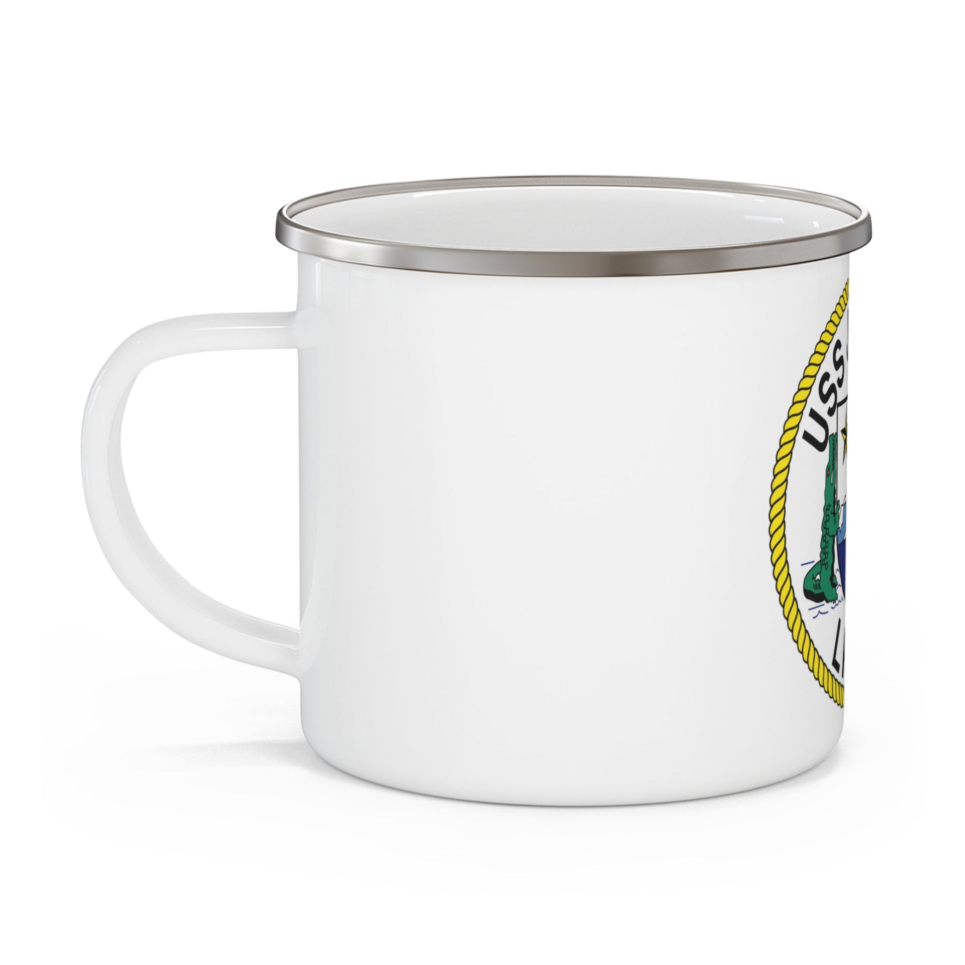 USS Juneau LPD 10 (U.S. Navy) Enamel Mug 12oz-12oz-The Sticker Space