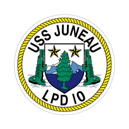 USS Juneau LPD 10 (U.S. Navy) STICKER Vinyl Die-Cut Decal 3 Inch - The Sticker Space