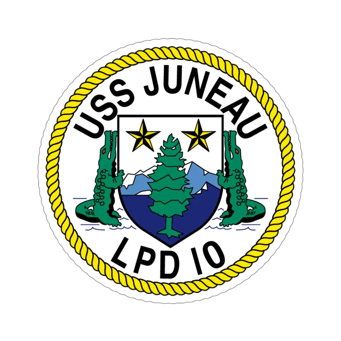 USS Juneau LPD 10 (U.S. Navy) STICKER Vinyl Die-Cut Decal 4 Inch - The Sticker Space