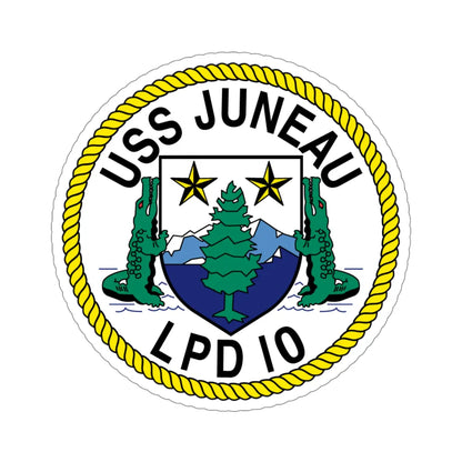 USS Juneau LPD 10 (U.S. Navy) STICKER Vinyl Die-Cut Decal 4 Inch - The Sticker Space