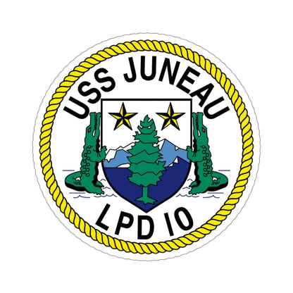 USS Juneau LPD 10 (U.S. Navy) STICKER Vinyl Die-Cut Decal 5 Inch - The Sticker Space