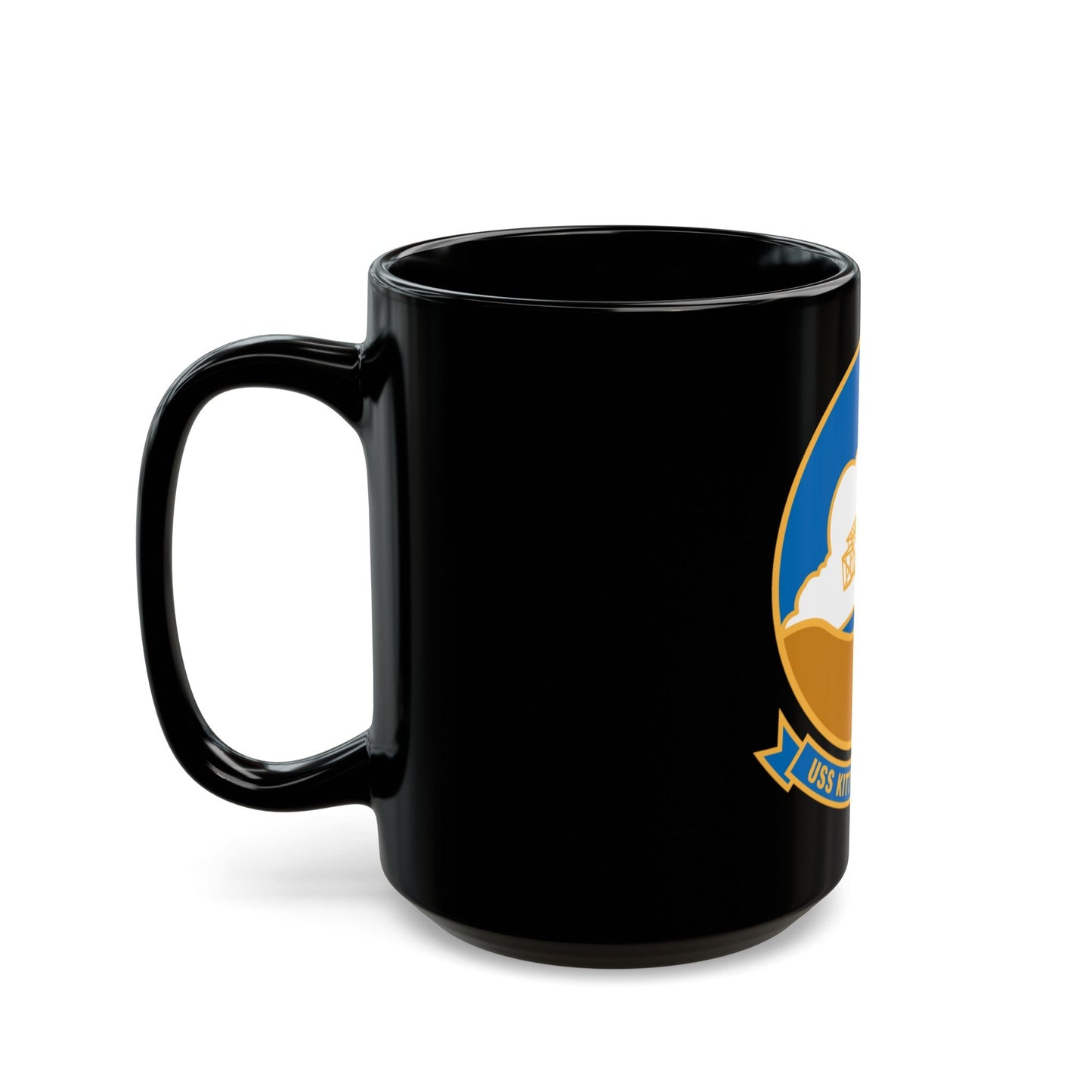 USS Kitty Hawk CV 63 (U.S. Navy) Black Coffee Mug-The Sticker Space