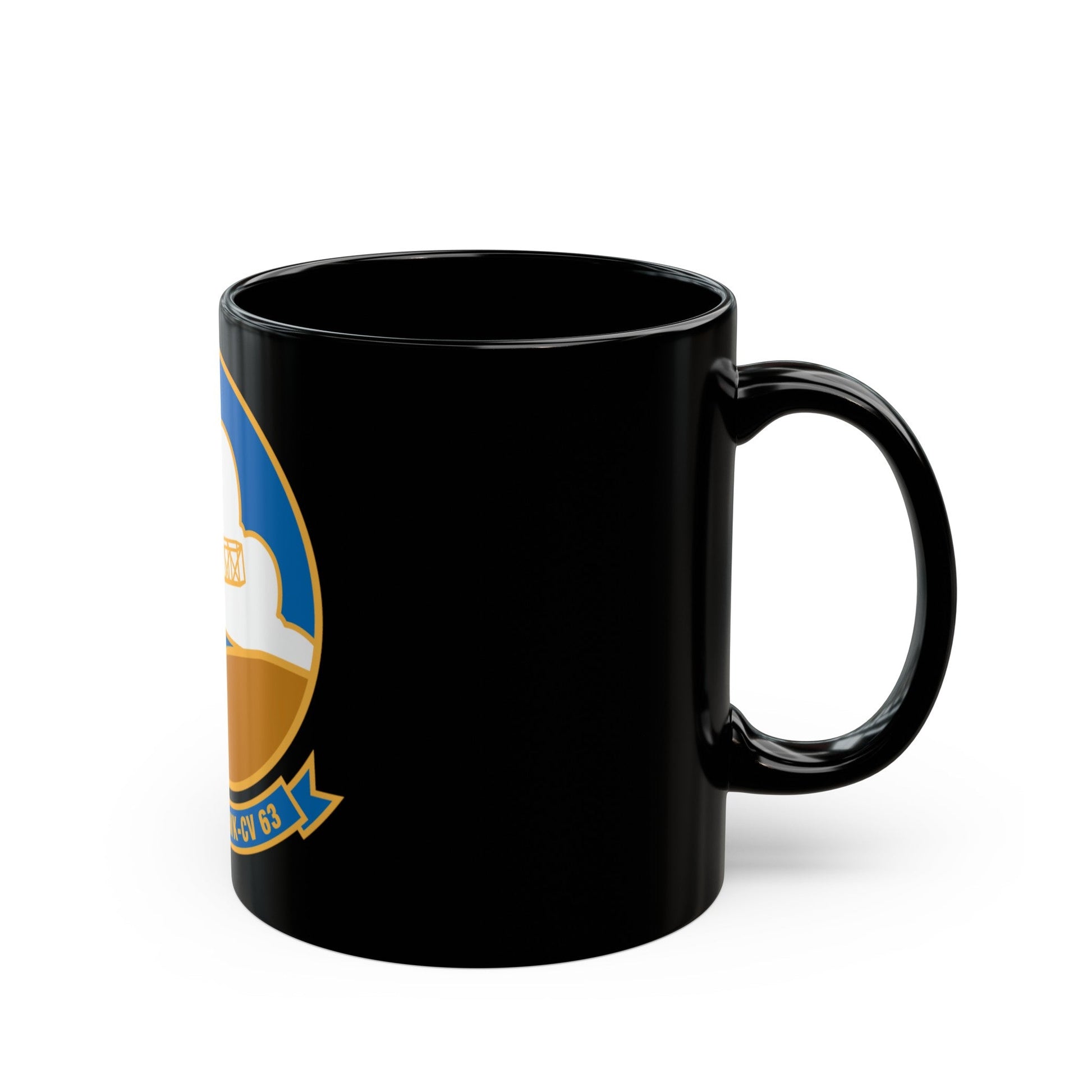 USS Kitty Hawk CV 63 (U.S. Navy) Black Coffee Mug-The Sticker Space