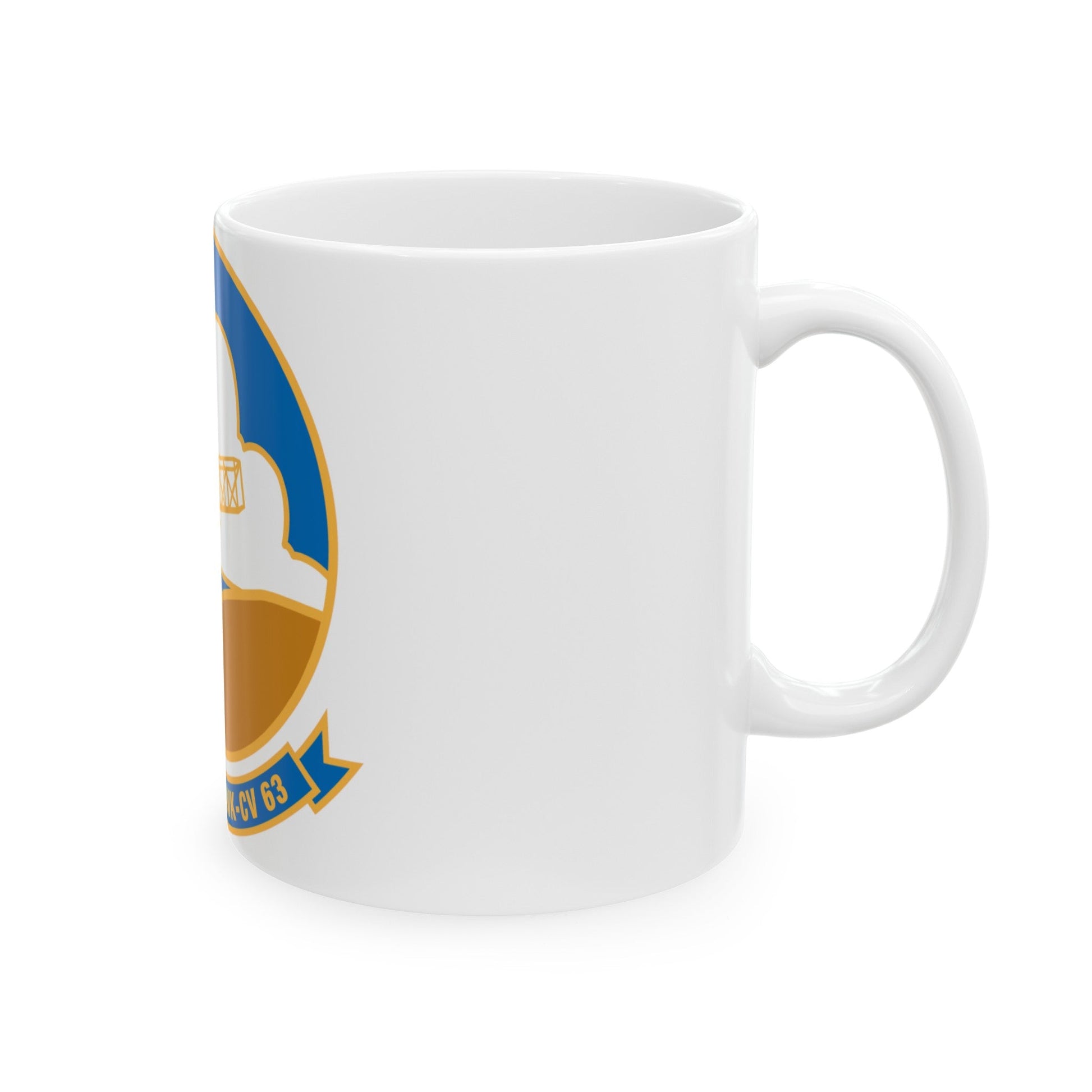 USS Kitty Hawk CV 63 (U.S. Navy) White Coffee Mug-The Sticker Space