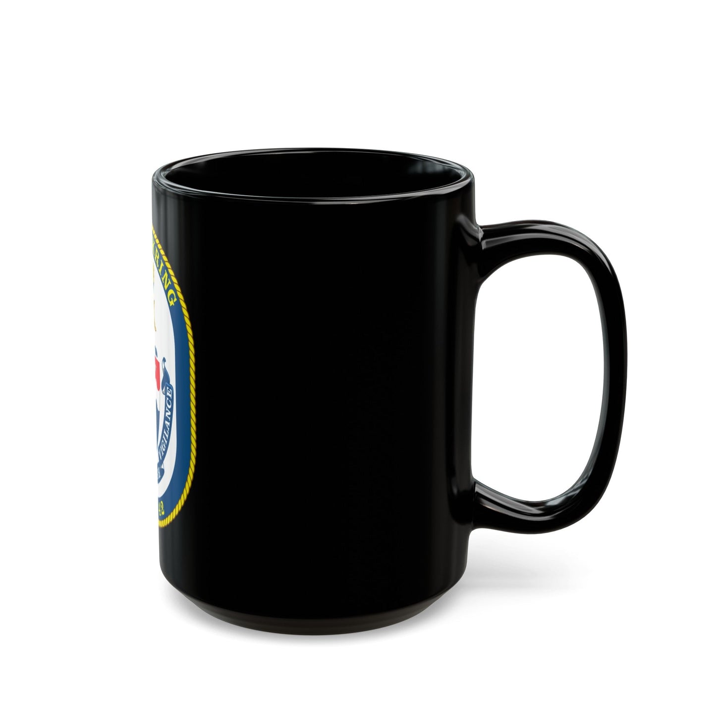 USS Klakring FFG 42 (U.S. Navy) Black Coffee Mug-The Sticker Space