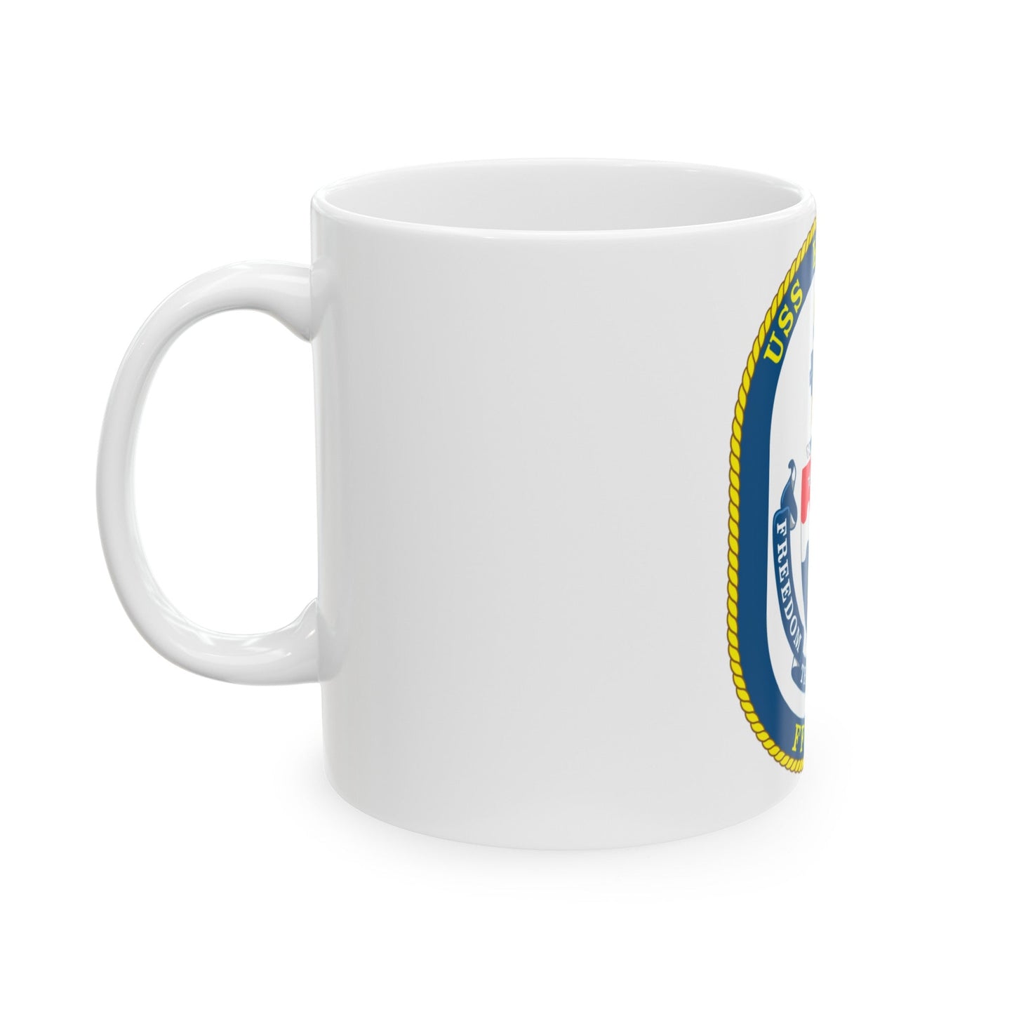 USS Klakring FFG 42 (U.S. Navy) White Coffee Mug-The Sticker Space