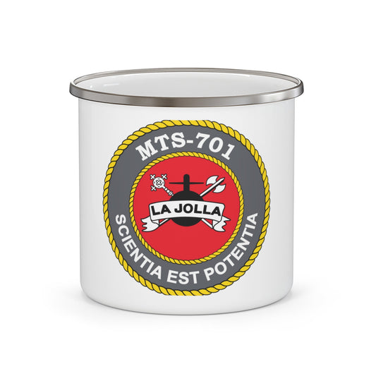 USS LA Jollo MTS 701 (U.S. Navy) Enamel Mug 12oz-12oz-The Sticker Space