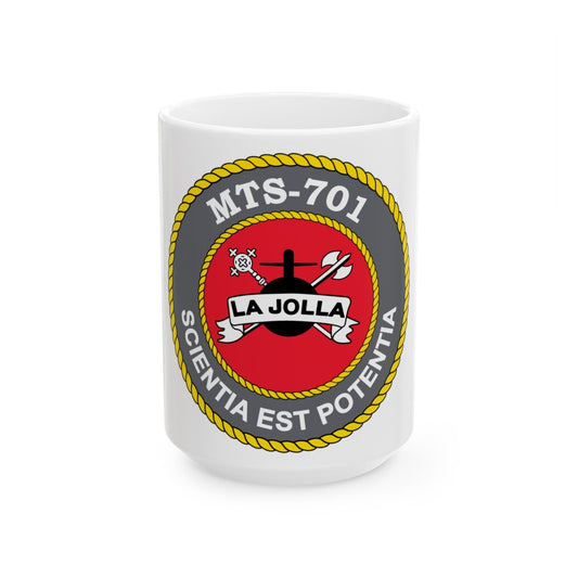 USS LA Jollo MTS 701 (U.S. Navy) White Coffee Mug-15oz-The Sticker Space