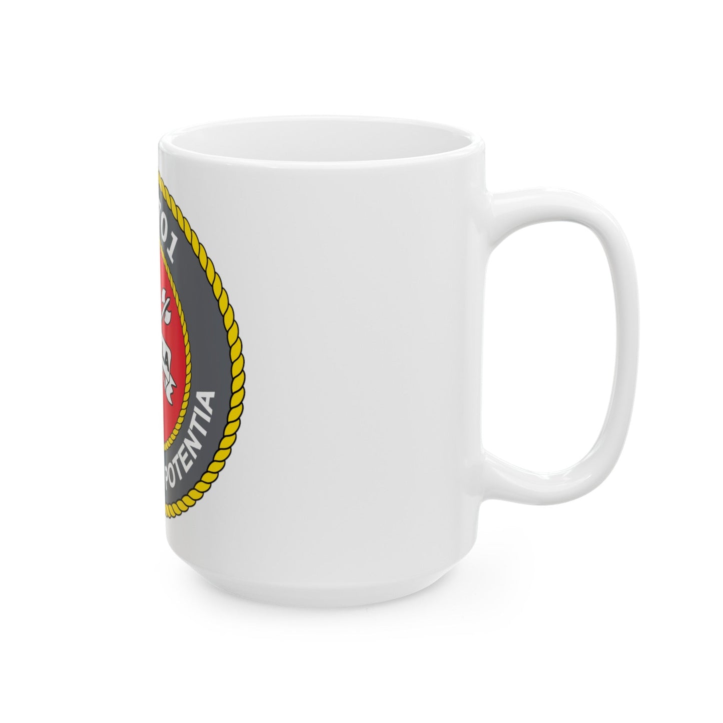 USS LA Jollo MTS 701 (U.S. Navy) White Coffee Mug-The Sticker Space