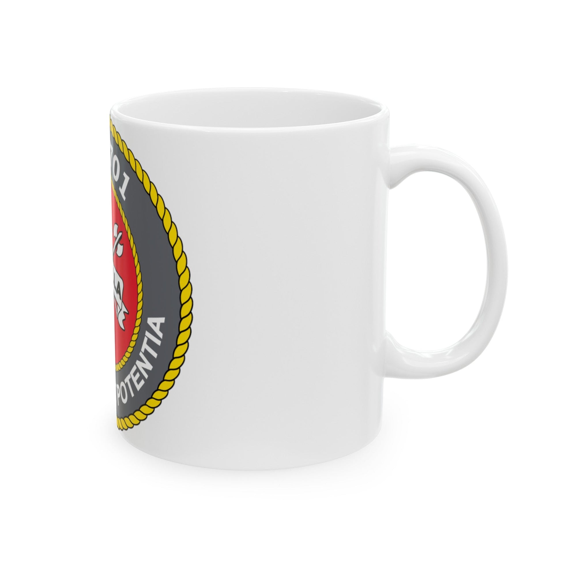 USS LA Jollo MTS 701 (U.S. Navy) White Coffee Mug-The Sticker Space