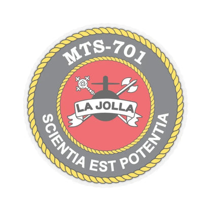USS LA Jollo MTS 701 (U.S. Navy) STICKER Vinyl Kiss-Cut Decal 6 Inch Transparent - The Sticker Space