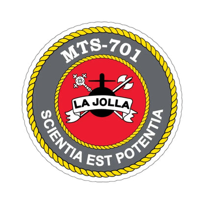 USS LA Jollo MTS 701 (U.S. Navy) STICKER Vinyl Kiss-Cut Decal 6 Inch White - The Sticker Space