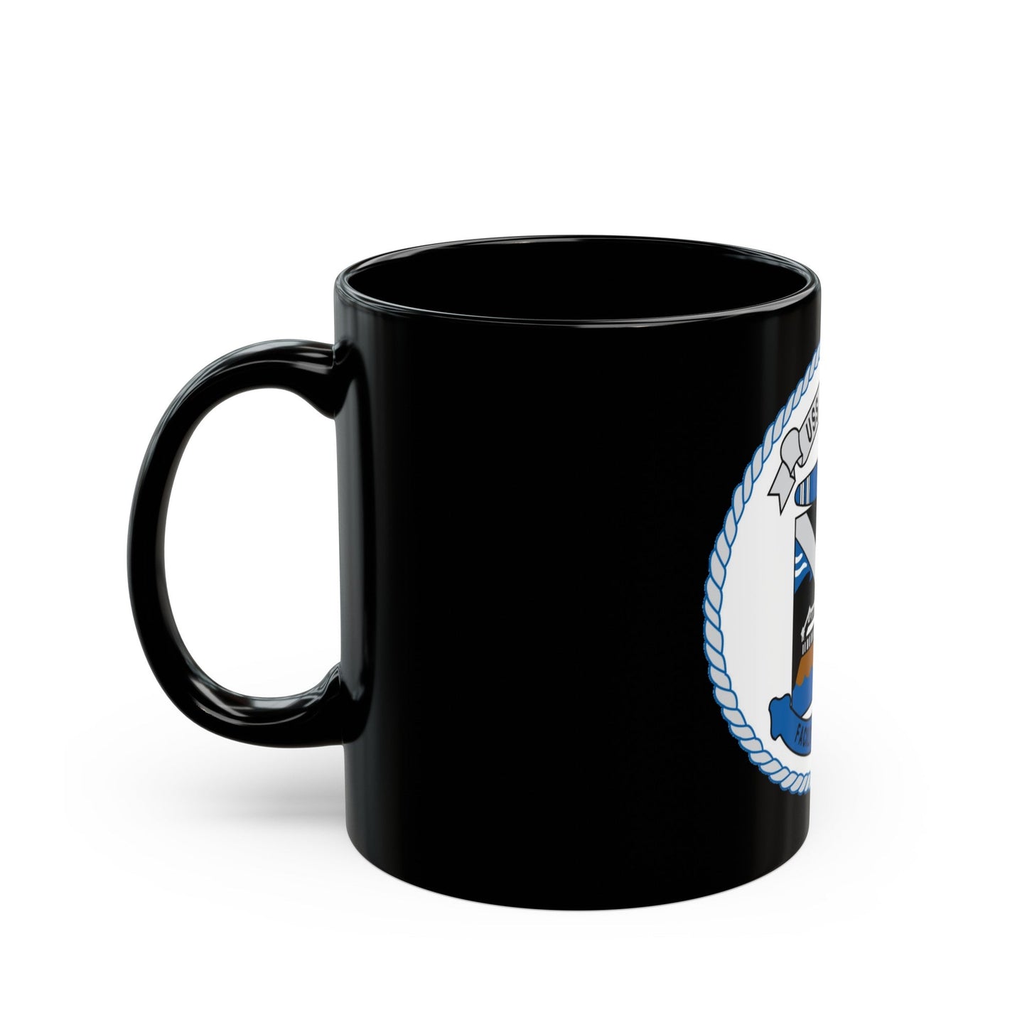 USS LA SALLE AGF 3 (U.S. Navy) Black Coffee Mug-The Sticker Space