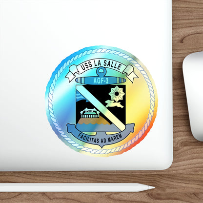 USS LA SALLE AGF 3 (U.S. Navy) Holographic STICKER Die-Cut Vinyl Decal-The Sticker Space