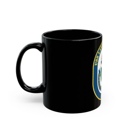 USS Lake Champlan CG 57 Crest (U.S. Navy) Black Coffee Mug-The Sticker Space