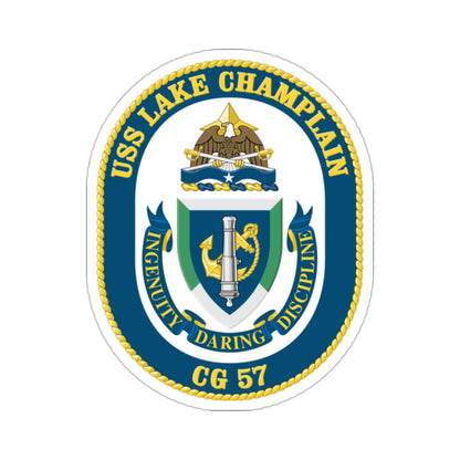 USS Lake Champlan CG 57 Crest (U.S. Navy) STICKER Vinyl Die-Cut Decal-2 Inch-The Sticker Space