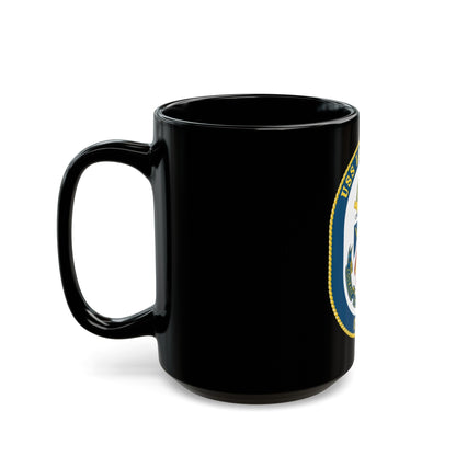 USS Lake Erie CG 70 Crest (U.S. Navy) Black Coffee Mug-The Sticker Space